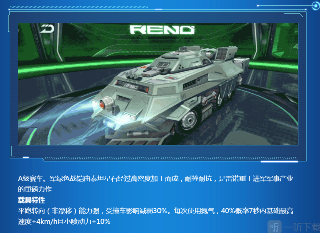 《QQ飞车》：A车重甲神兵属性攻略