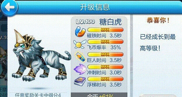 天天酷跑糖白虎搭配思路详解
