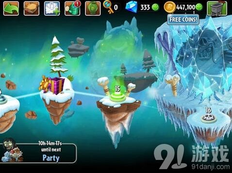 《植物大战僵尸2》冰霜洞穴第15天通关教程