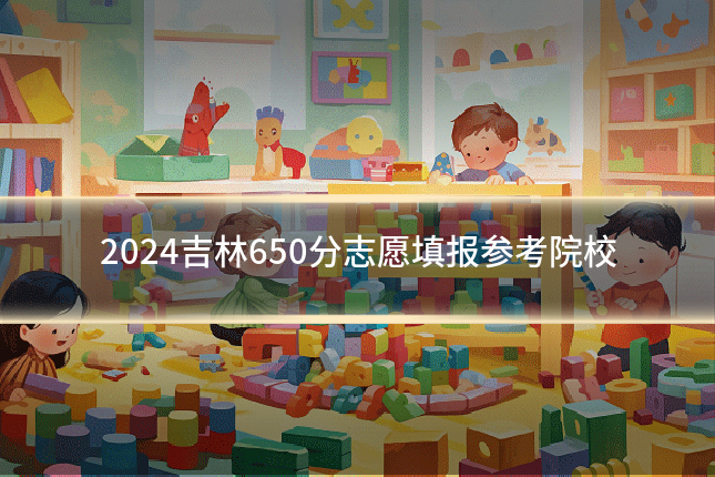 2024吉林650分志愿填报参考院校