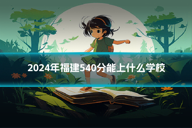 2024年福建540分能上什么学校
