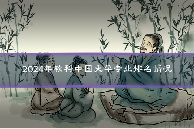 2024年软科中国大学专业排名情况