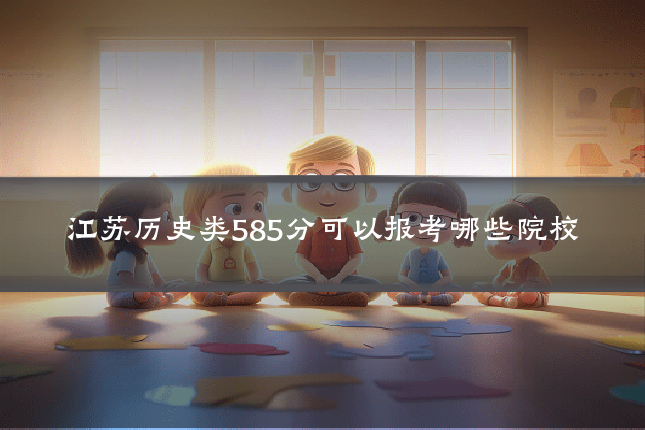 江苏历史类585分可以报考哪些院校